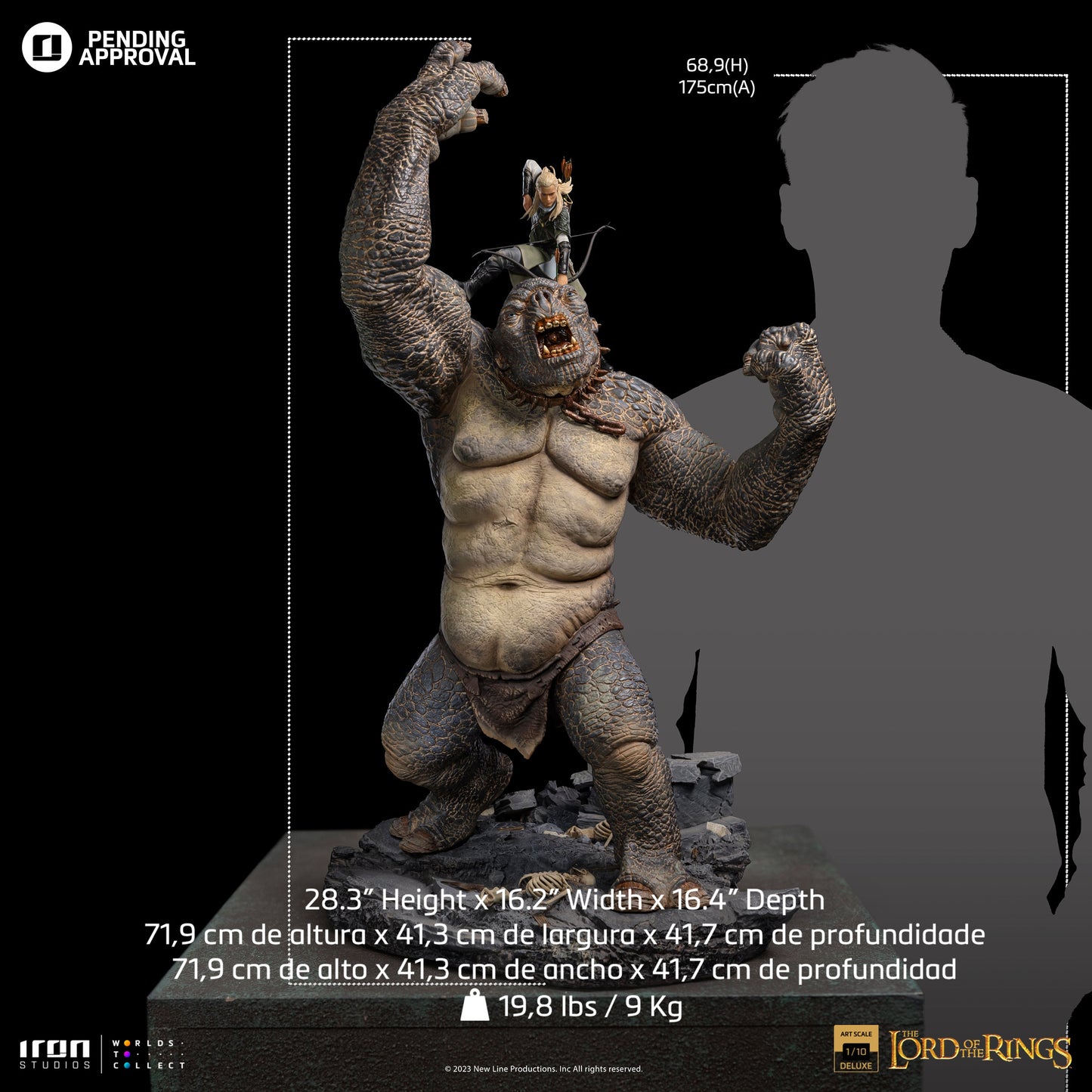 Statue Legolas vs Cave Troll - The Lord of the Rings - BDS Art Scale 1/10