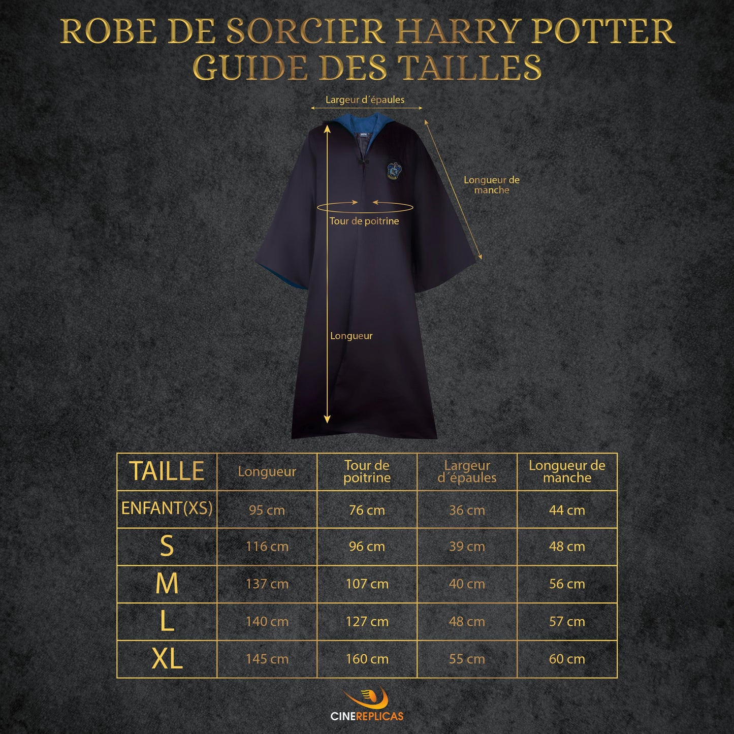 Robe de Sorcier Serdaigle Adultes
