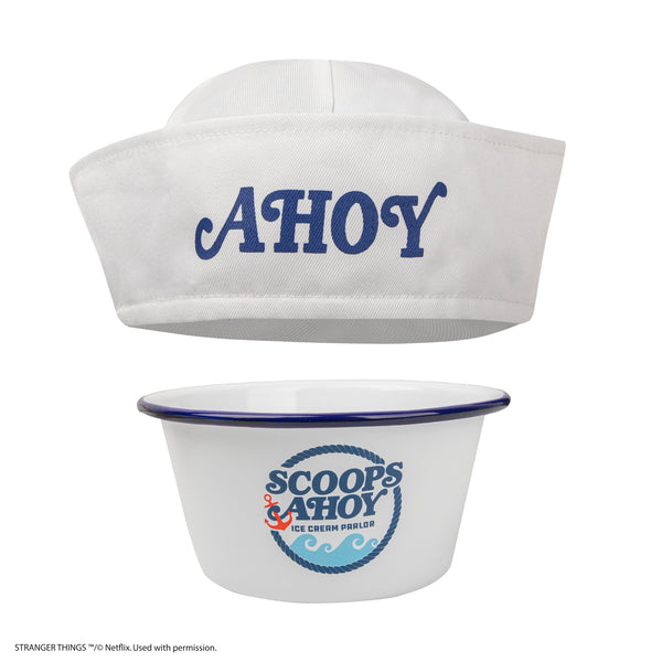 Ice cream bowl and Scoops Ahoy hat
