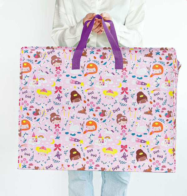 Grand sac de rangement XL - Princesses – vue 2 – A Little Lovely Company