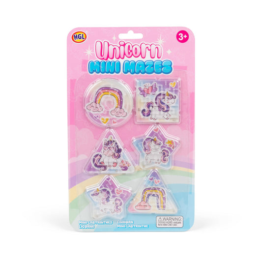 Lot de 6 mini labyrinthes licornes
