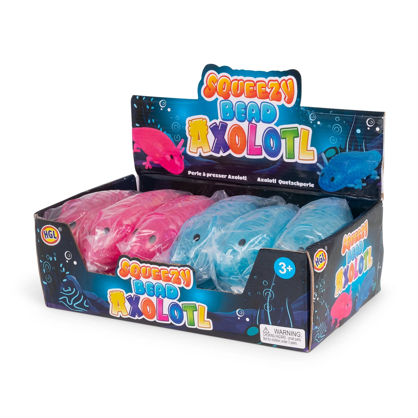 Squeezable Beaded Axolotl