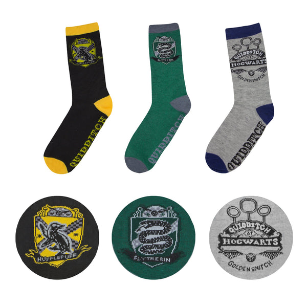Set de 3 Paires de Chaussettes Quidditch Poudlard Edition Deluxe