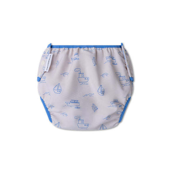 Swim Diaper - Beige/Blue - Seas The Day