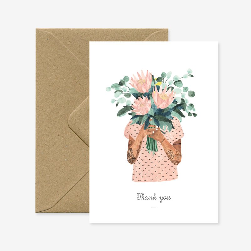 Tattoo girl - Greeting card
