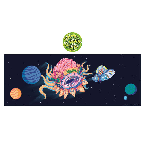 Desk pad XL & set de sous-verres Rick and Morty