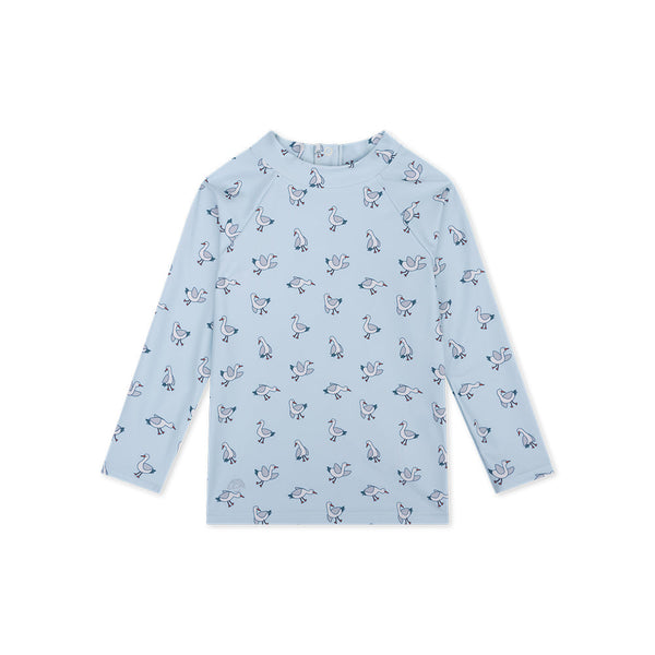 UV Protection Long-Sleeved Swim T-Shirt - Blue - Little Seagull
