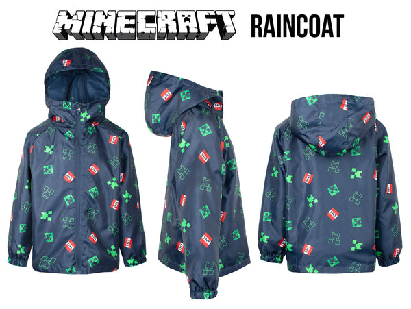 Veste imperméable Minecraft – Waterproof – Navy bleu