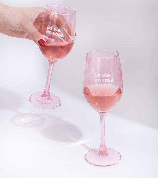 Set of two glasses - Rosé life