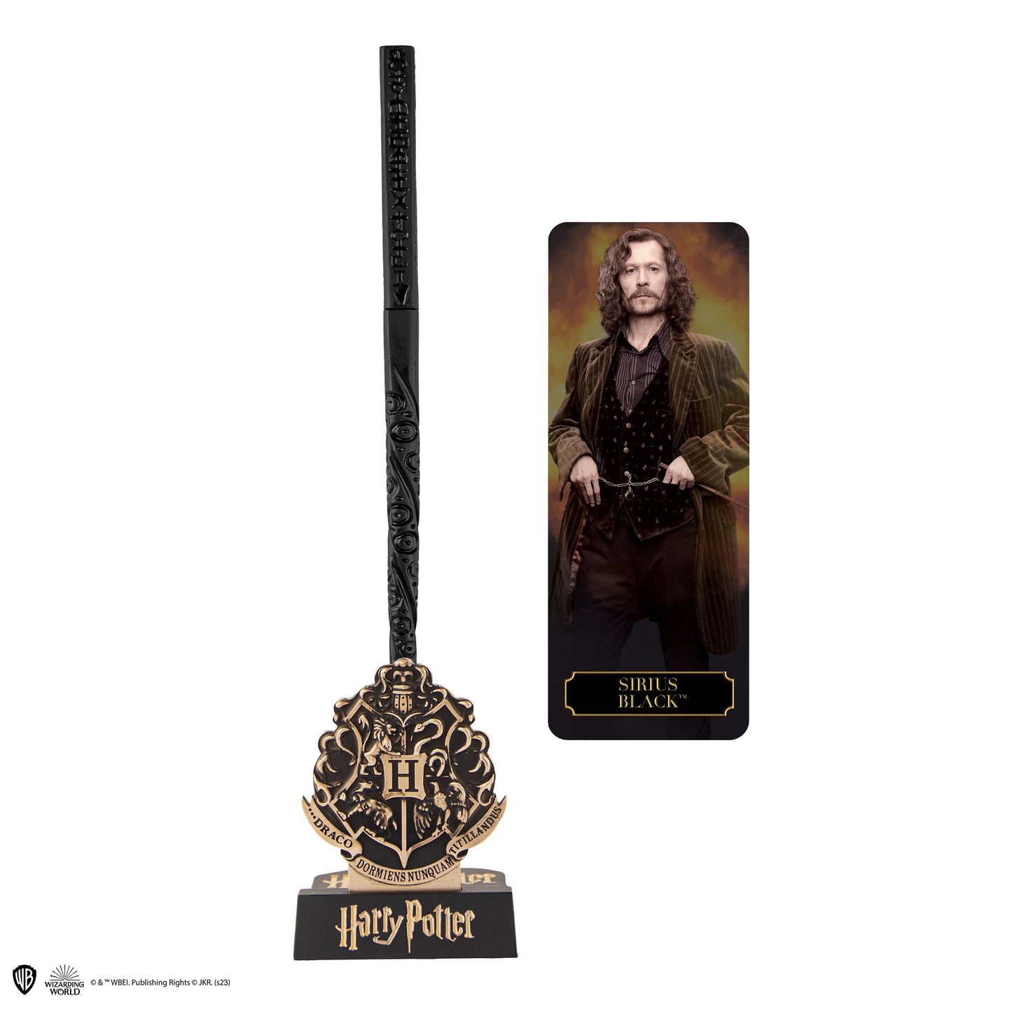 Wand pen with stand & Sirius Black lenticular bookmark