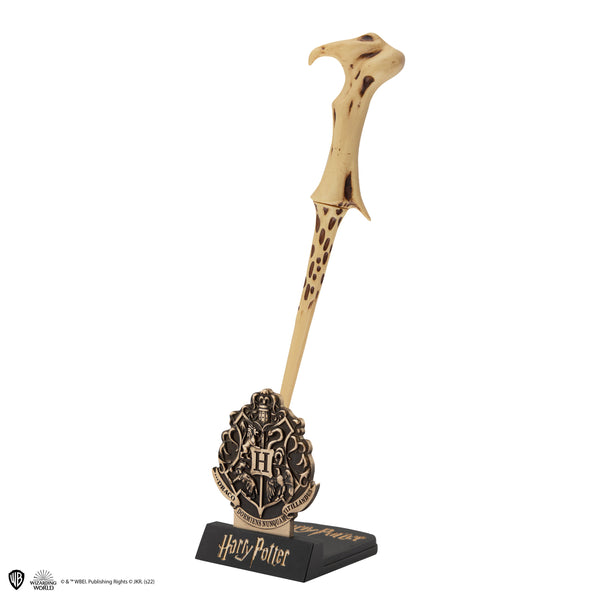 Stylo baguette avec socle & marque-page lenticulaire Voldemort
