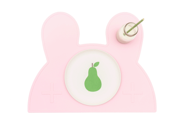 Powder Pink rabbit silicone table set