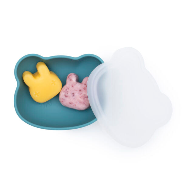 Duck blue silicone bear bowl