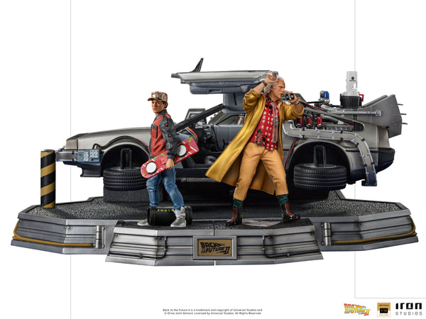 Delorean Full Set Deluxe Statue - Back to the Future II - Art Scale 1/10