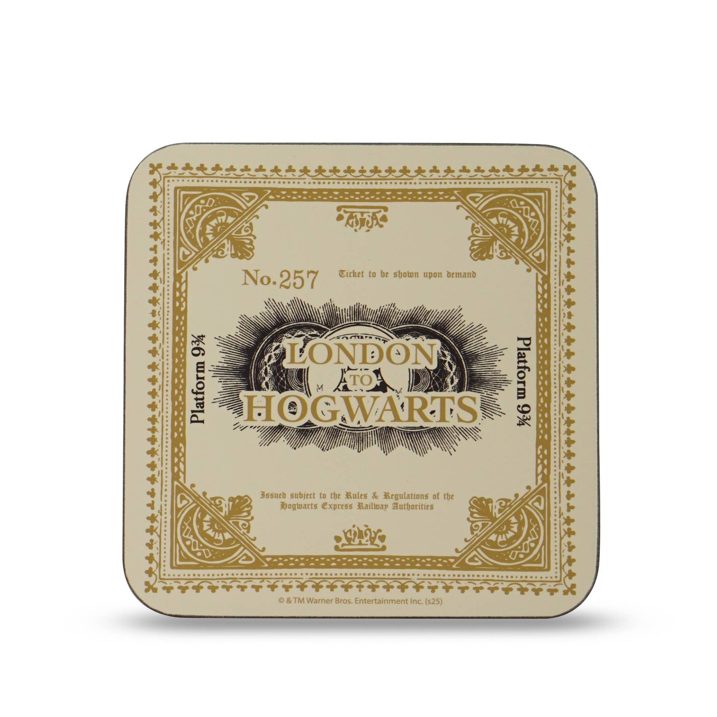 Simple coaster - Harry Potter (London to Hogwarts ticket)