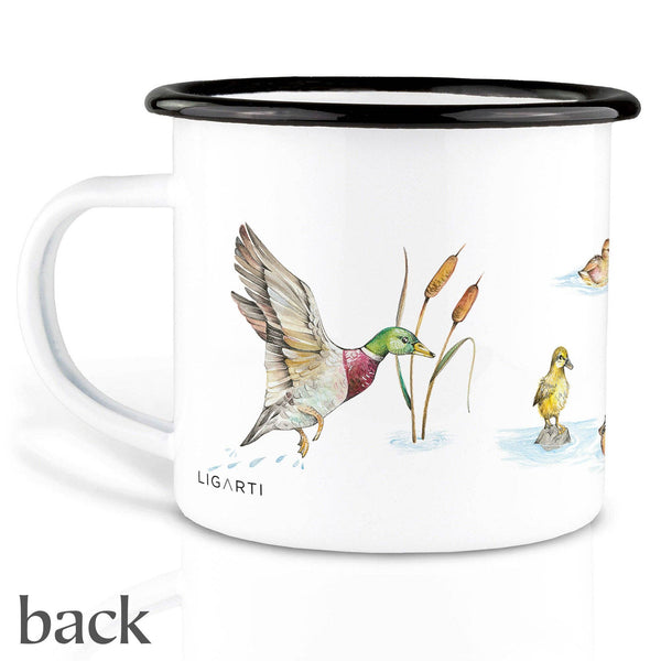 Mug émaillée – Étang des canards