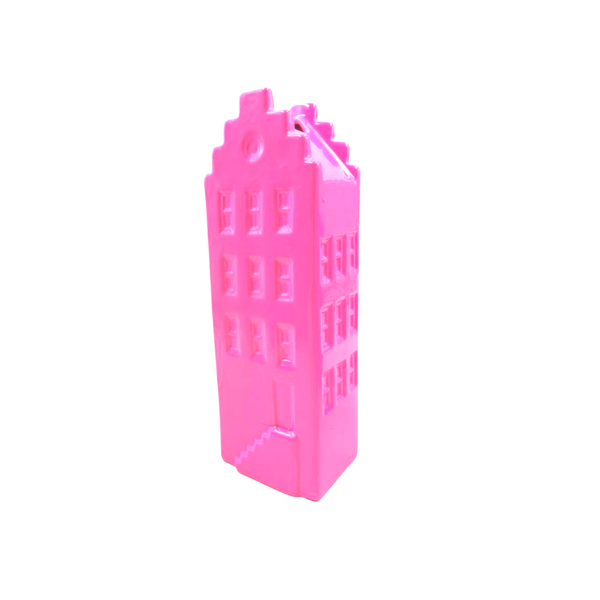 Flower vase - Home vase - Ceramic - Neon pink - 7.5x6x23 cm