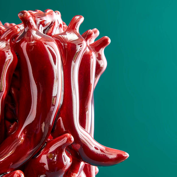 Chili vase, burgundy