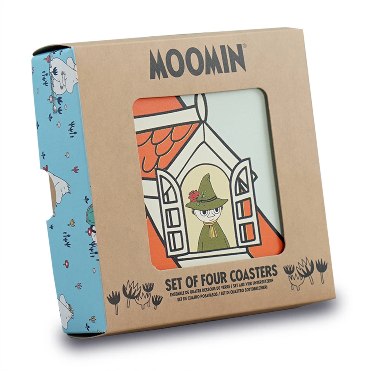 Set di 4 sottobicchieri in ceramica in una scatola - Moomin (Casa)
