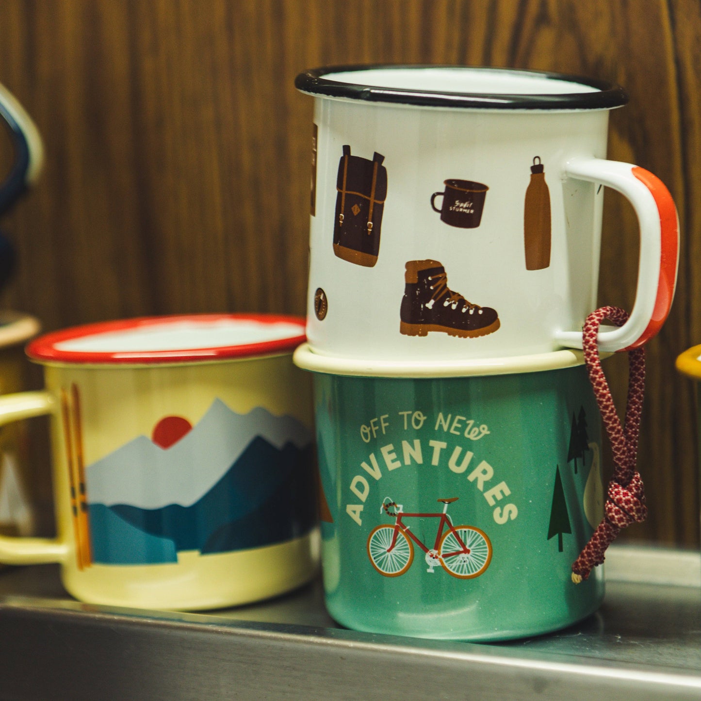 “Bike Adventure” enamel mug