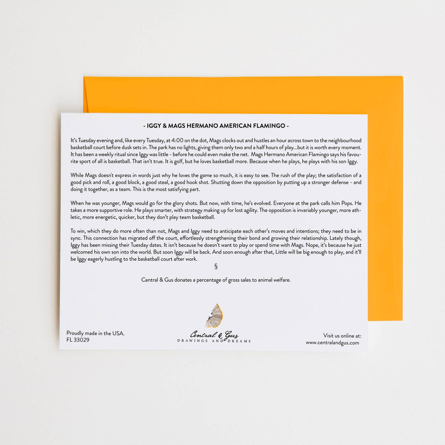 Iggy & Mags Hermano Flamingo Ticketkarte