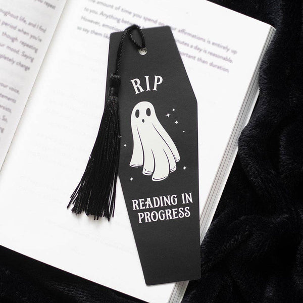 RIP Now Reading Coffin Ghost Bookmark