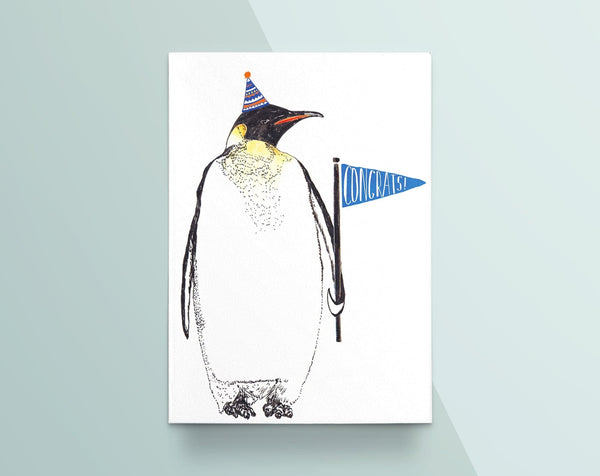 Carte d'Anniversaire Pingouin