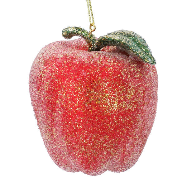 Beaded Glass Apple Christmas Bauble
