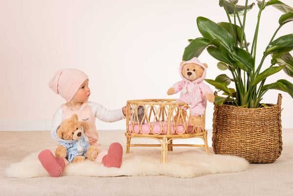 Peluche Ours en Pyjama Rose - Teddy Hermann