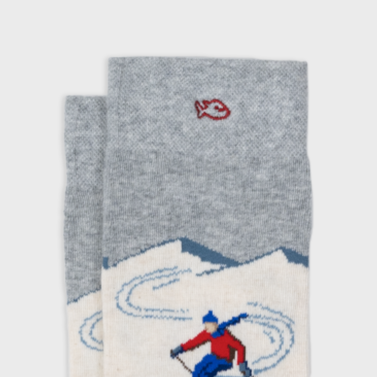 Combed Cotton Skier Pattern Socks