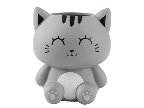 Porte-stylo 3D Chat Gris