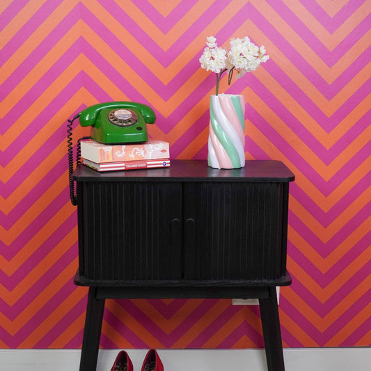 Vase - Marshmallow - Pink/Mint/Lilac - 10.5x10.5x20cm