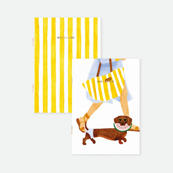 Summer Dachshund - Pocket Notebook A6 DUO