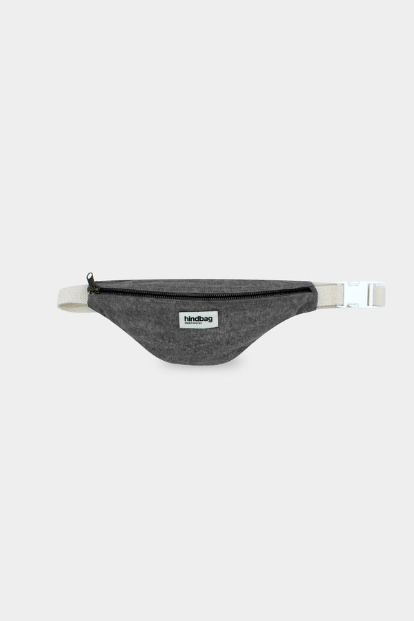 Sac banane Augustin denim gris - ANCIEN TISSU