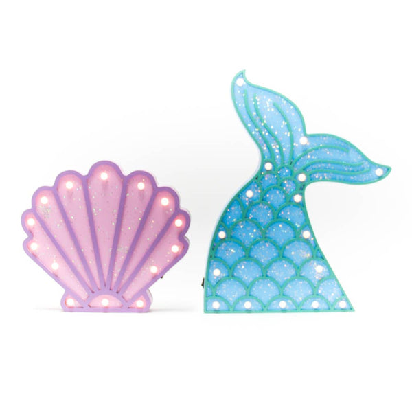 Figurines Lumineuses en Bois Sirène & Coquillage Helio Ferretti Vue 1