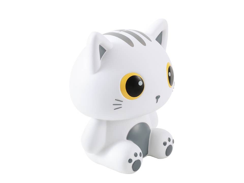 Giant white cat-shaped piggy bank