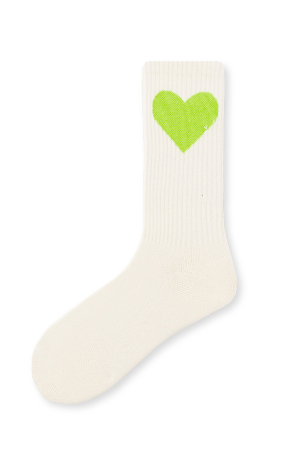 Soft Green Heart Socks