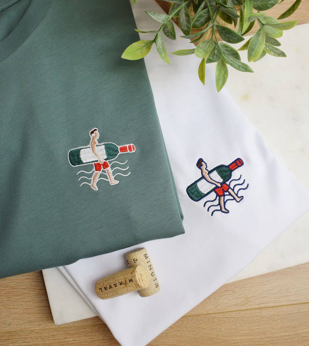 Embroidered T-shirt - Surf Vin