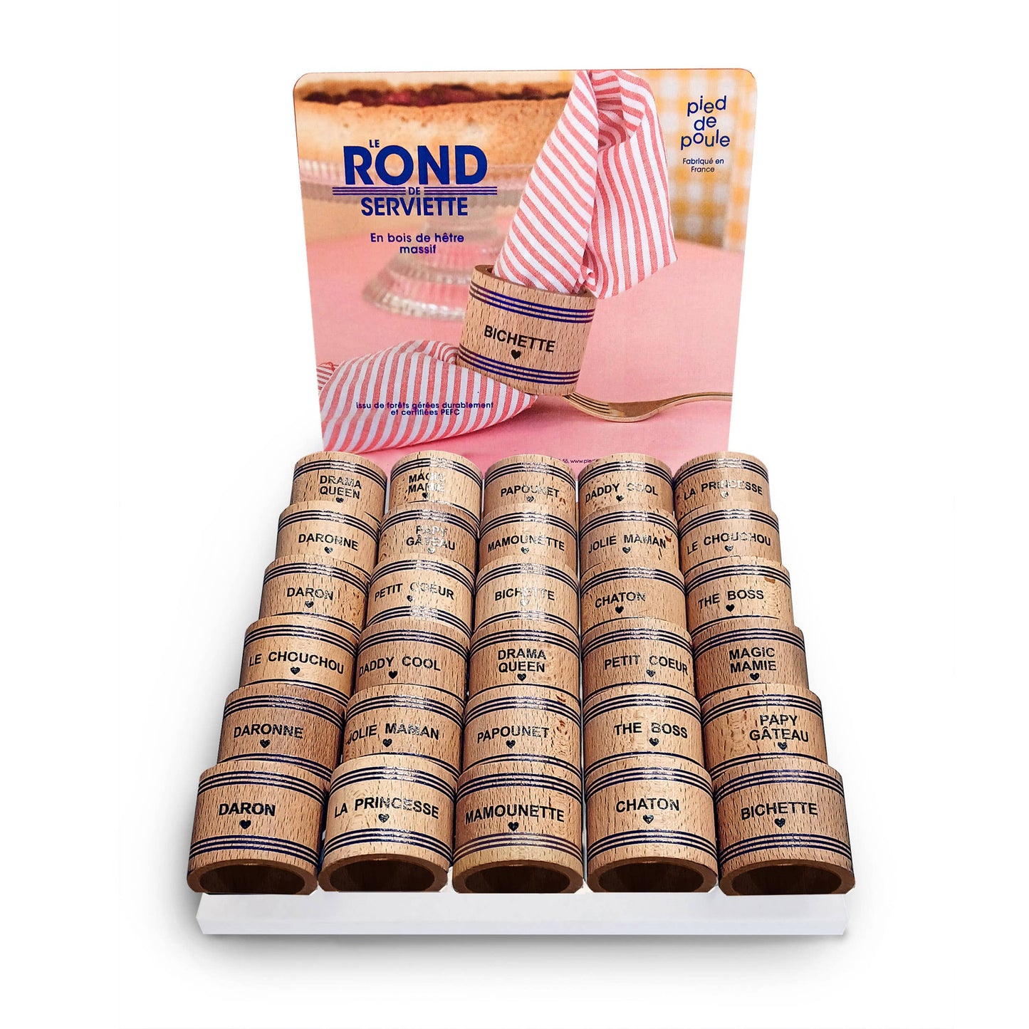 Wooden Napkin Rings – Family Collection