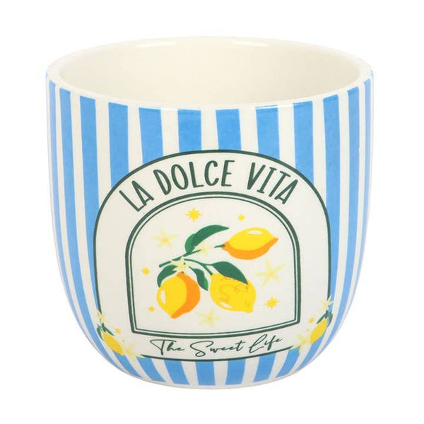 "La Dolce Vita" Blue Striped Pot