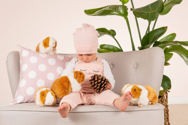 Peluche Cochon d'Inde Doré/blanc - Teddy Hermann
