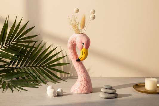 Small Flamingo Head Vase