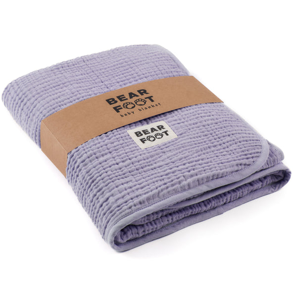 Baby blanket muslin fleece blanket fluffy soft - purple