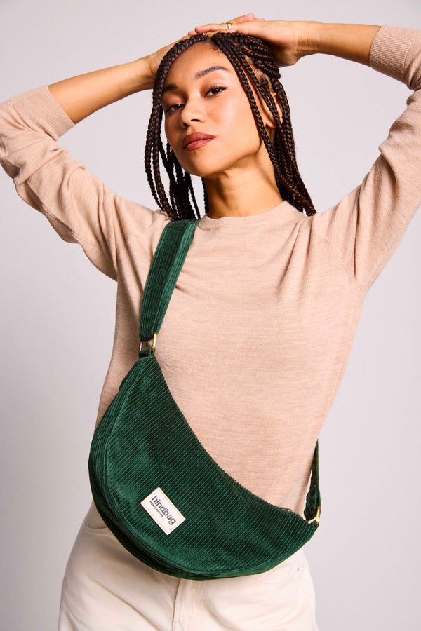 Andrea Fir Green Velvet Fanny Pack