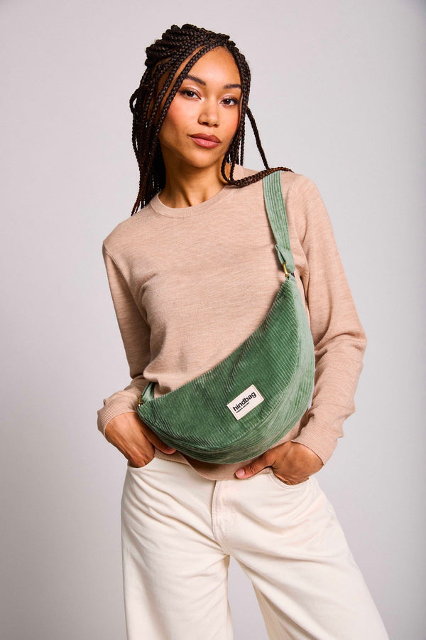 Andrea Water Green Velvet Fanny Pack