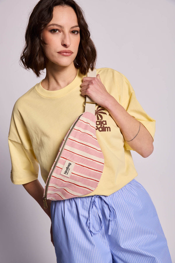 Olivia Red and Pink Stripe Fanny Pack