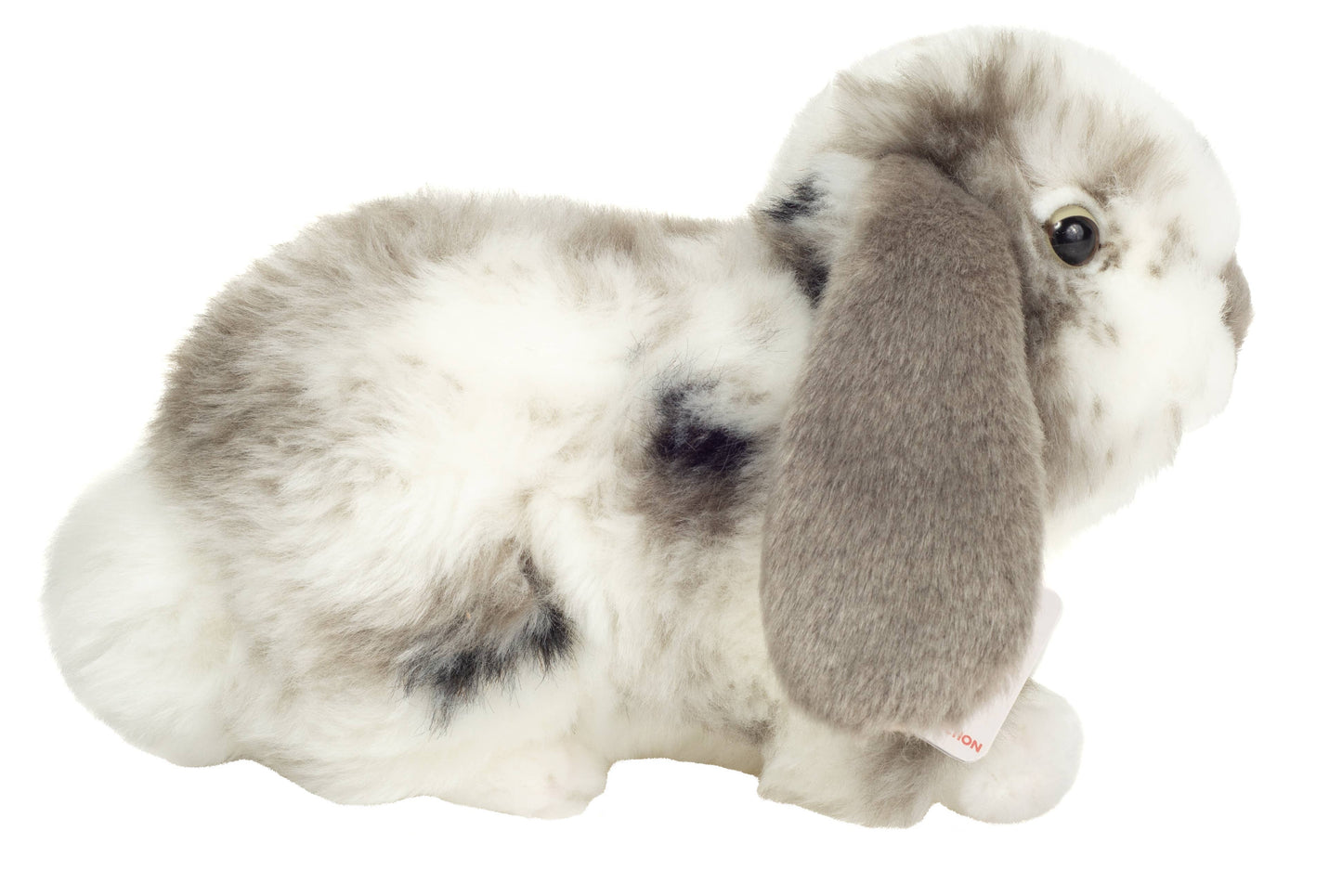 Peluche Lapin bélier gris-blanc