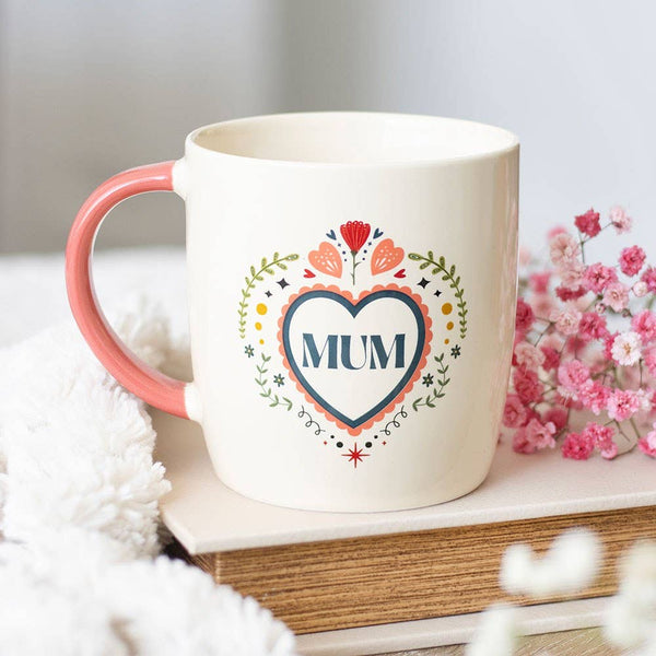 Folk Heart Mug for Mom