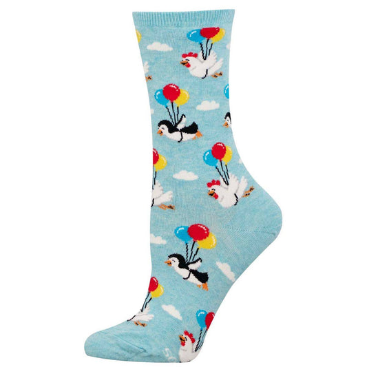 Chicken and Penguin Socks "I can fly!"