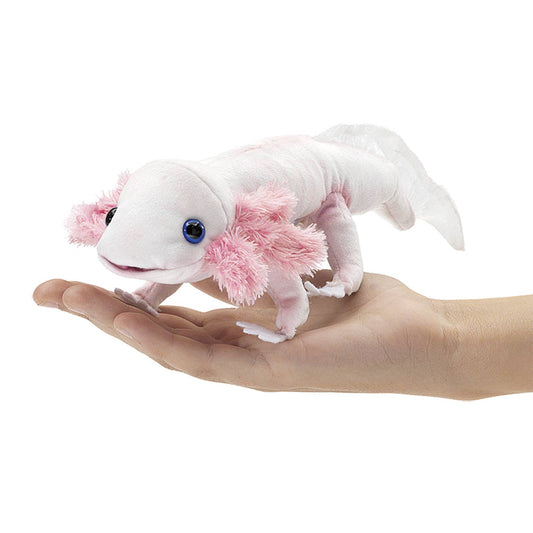 Marionnette à doigt Axolotl Blanc Folkmanis réaliste